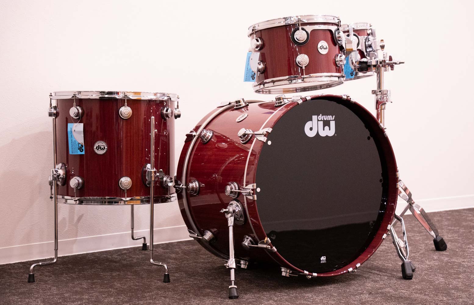 Collector's Series Purple Heart Drum Set 22" 10" 12" 16" Natural Purple Heart Lacquer Custom