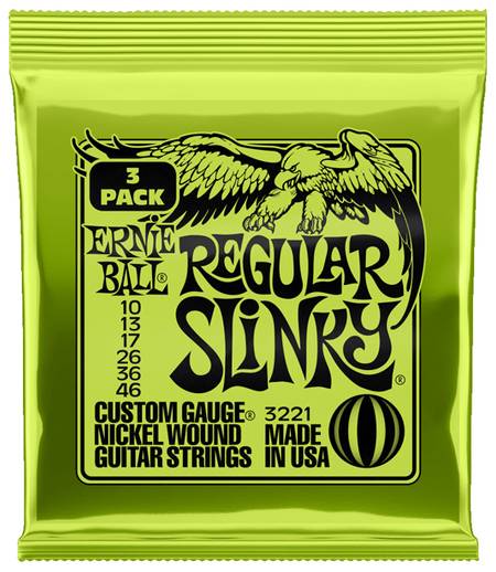 【3 PACK】REGULAR SLINKY NICKEL WOUND 10-46 (3221)