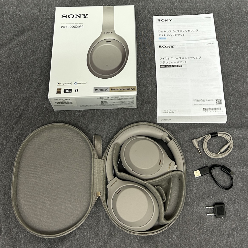 《中古品》ワイヤレス ノイズキャンセリング ヘッドホン SONY ソニー WH-1000XM4 （S）プラチナシルバー