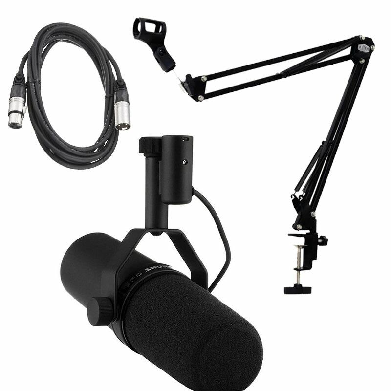 SHURE カーディオイド型 ダイナミック マイク SM7B + アーム型マイクスタンドMPC1B + ケーブル3m《国内正規品 2年保証》