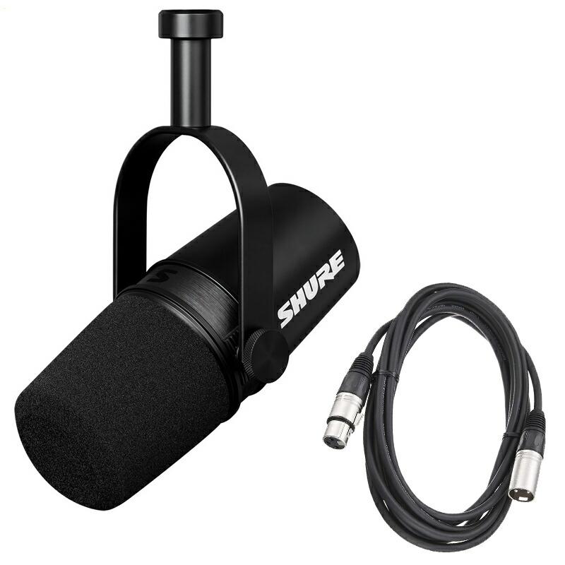 SHURE ポッドキャスト マイクロホン XLR接続 MV7X-J 《国内正規品 2年保証》+ 3mマイクケーブル（XLR-XLR仕様）