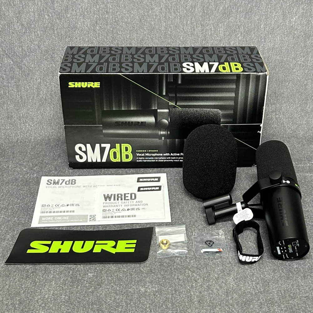 《アウトレット品》ダイナミック マイク カーディオイド型 SHURE シュアー SM7dB《国内正規品 2年保証》