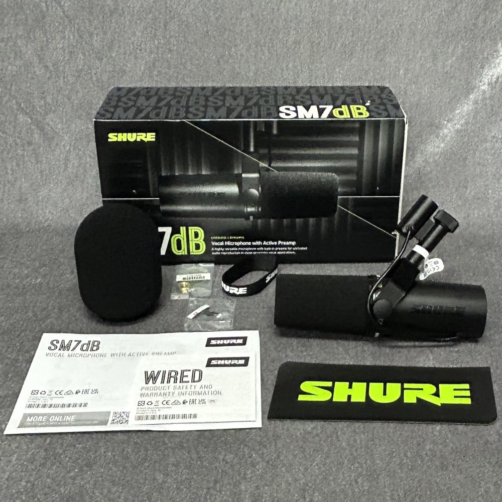 《アウトレット品》ダイナミック マイク カーディオイド型 SHURE シュアー SM7dB《国内正規品 2年保証》