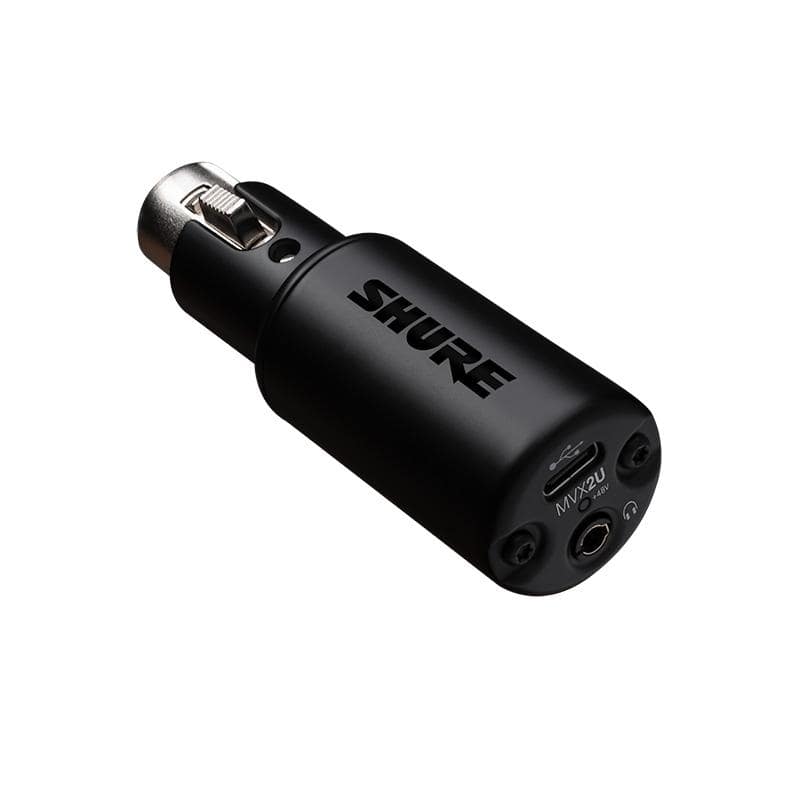 SHURE シュアー MVX2U デジタルオーディオインターフェース ヘッドホン出力付きXLR-USB変換アダプター