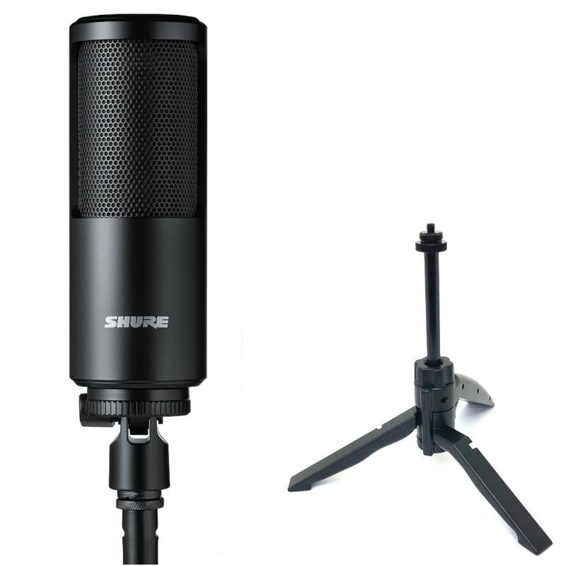 ホーム レコーディング 用 マイク SHURE SM4 -K-J 【正規輸入品 】 + 卓上スタンド