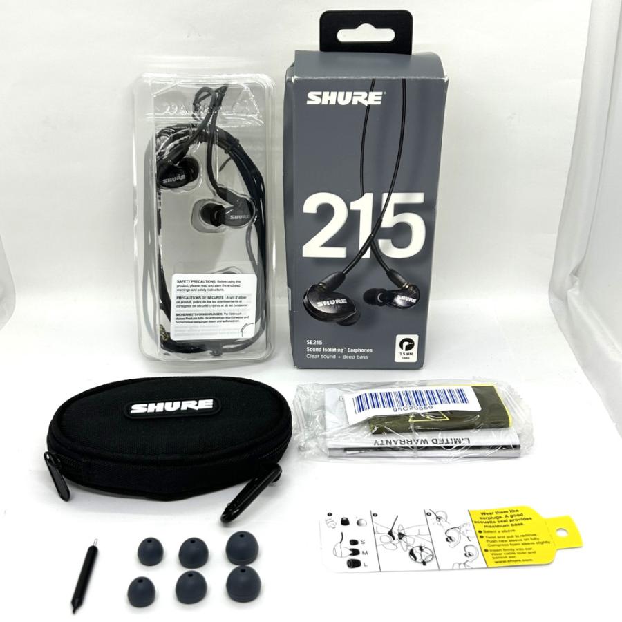 《アウトレット品》SHURE シュアー SE215-K-A イヤホン カナル型 高遮音性 《国内正規品 2年保証》