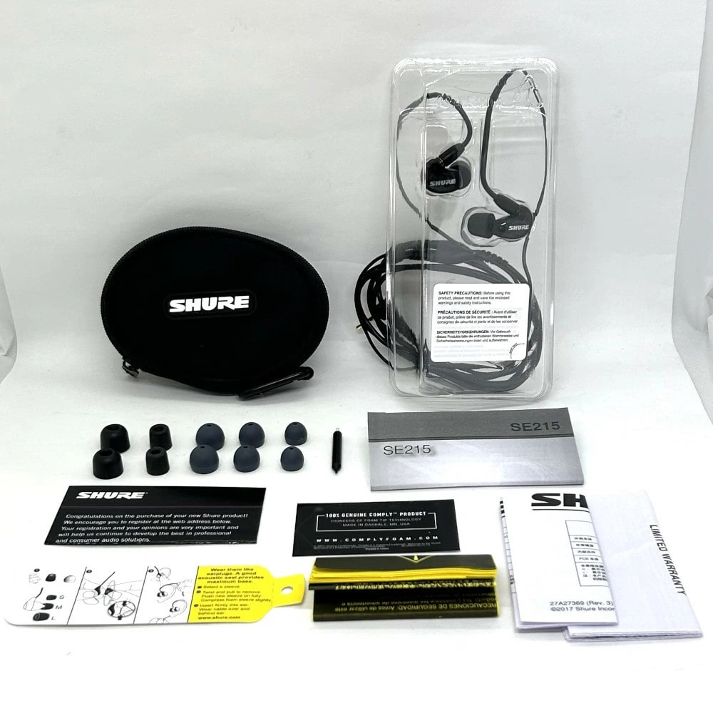 《アウトレット品》SHURE シュアー SE215-K-A イヤホン カナル型 高遮音性 《国内正規品 2年保証》