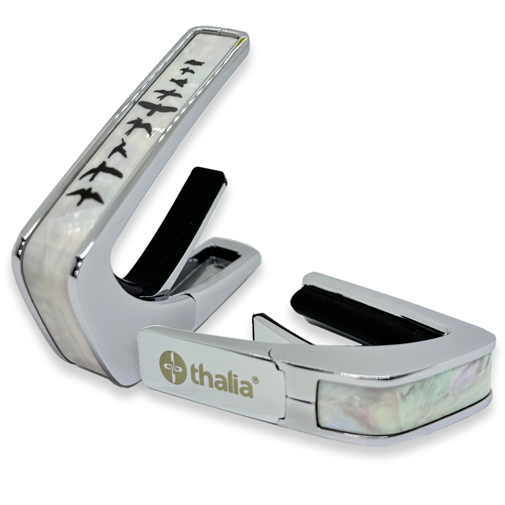 タリア カポ Thalia Capos Limited Series BIRDS ON PEARL / Chrome / CH-BIRDS ON PEARL ギター 12インチフレットパッド付属