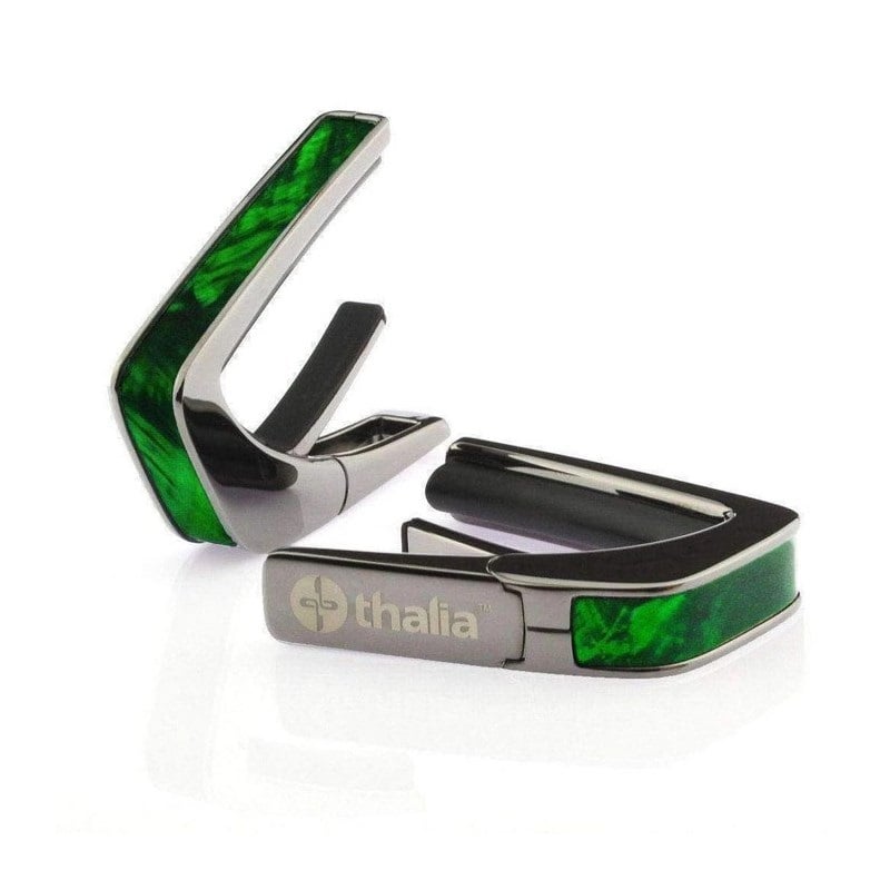 タリア カポ Thalia Capos Exotic Shell Series GREEN ANGEL WING / Black Chrome / ギター 12インチフレットパッド付属