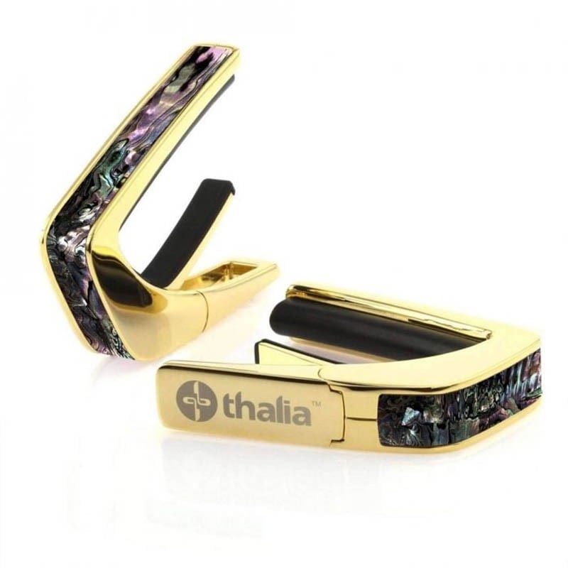 タリア カポ Thalia Capos Exotic Shell Series MEXICAN GREEN HEART / 24K GOLD / ギター 12インチフレットパッド付属