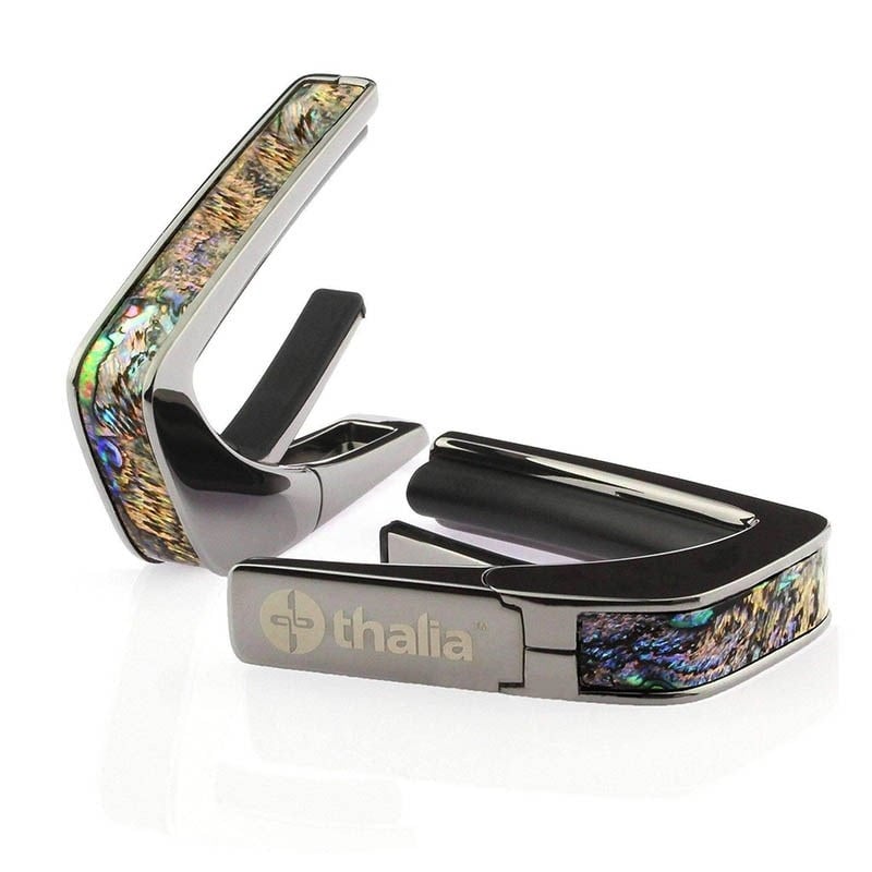 タリア カポ Thalia Capos Exotic Shell Series PAUA HEART / Black Chrome / ギター 12インチフレットパッド付属