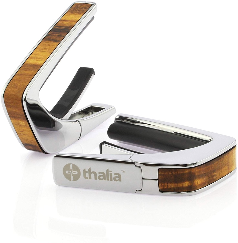 タリア カポ Thalia Capos Exotic Wood Series HAWAIIAN KOA / Chrome / ギター 12インチフレットパッド付属