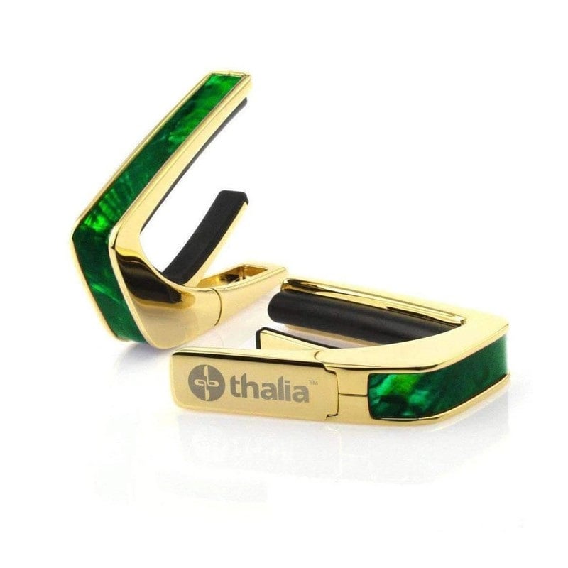 タリア カポ Thalia Capos Exotic Shell Series GREEN ANGEL WING / 24K GOLD / ギター 12インチフレットパッド付属