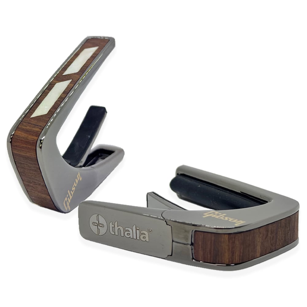 タリア カポ ギブソン ライセンスド・モデル Thalia Capos Gibson Split Parallelogram Indian Rosewood / Black Chrome / ギター 12インチフレットパッド付属