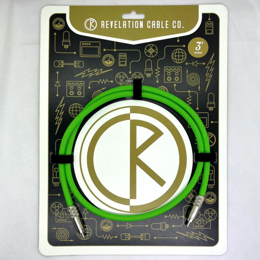 Revelation Cable RCA-Cable Green - Van Damme Pro Grade Classic XKE (長さ0.9m)