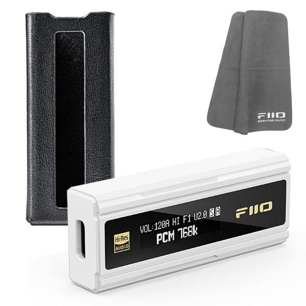 《ロゴ入りクロスプレゼント》 FIIO ヘッドホンアンプ KA5 ホワイト + 専用保護ケース SK-KA5 セット