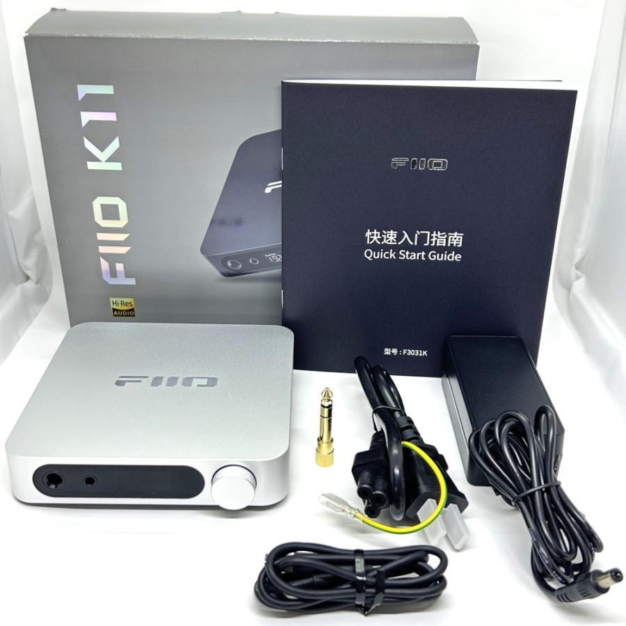 《中古品》FIIO DAC内蔵 ヘッドホンアンプ K11 シルバー (FIO-K11-S)