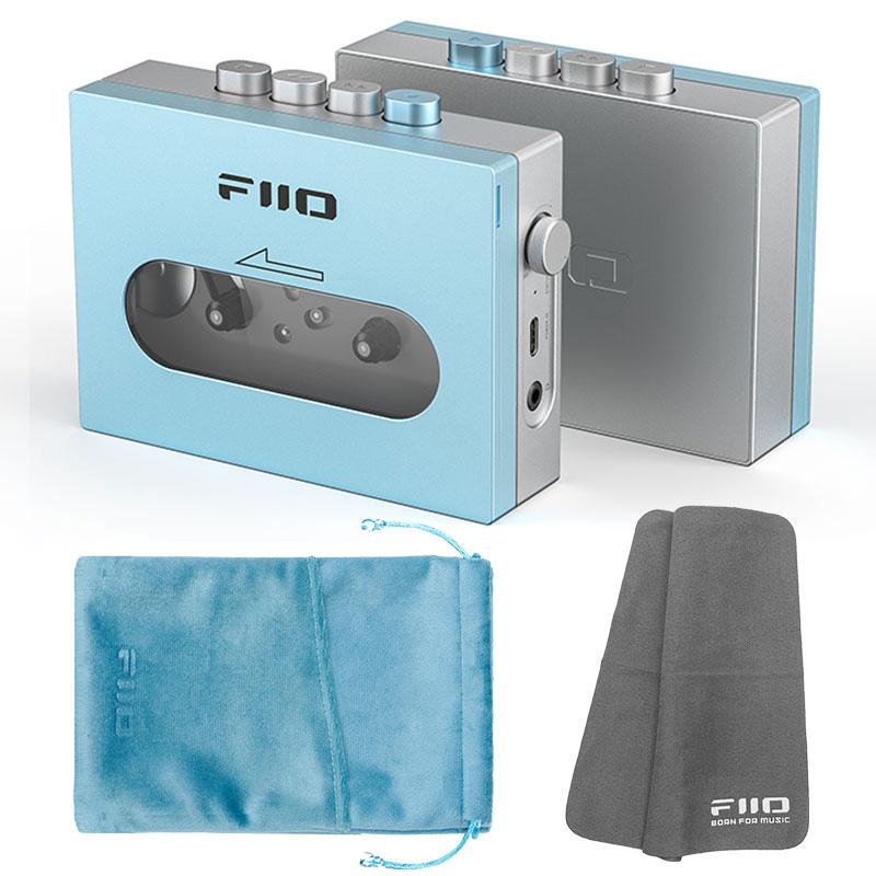 《ロゴ入りクロスプレゼント》 FIIO カセットテープ プレーヤー CP13 ブルー + 専用ポーチ ST-CP13 ブルー セット