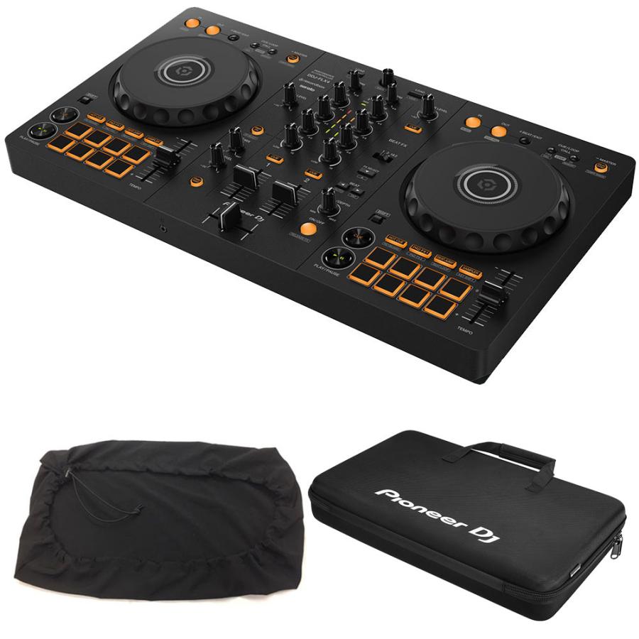 Pioneer DJコントローラー DDJ-FLX4 + 専用ケース DJC-B + ダストカバー セット 【DDJ-400 後続機種】