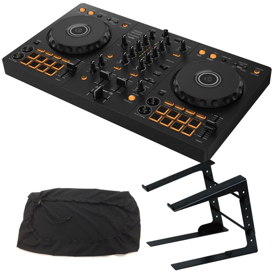 Pioneer DJコントローラー DDJ-FLX4 + PCスタンド + ダストカバー セット《 rekordbox / Serato DJ Lite 対応》【 DDJ-400 後続機種 】