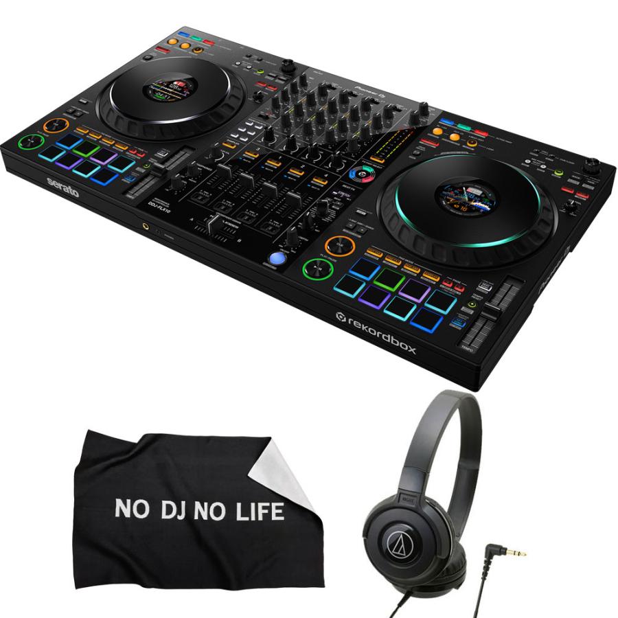 Pioneer 4CH DJコントローラー DDJ-FLX10 + ヘッドホン ATH-S100 + ダストカバー セット