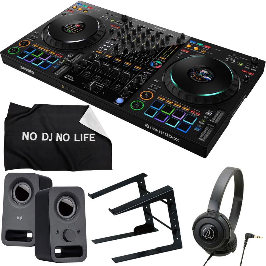 Pioneer 4CH DJコントローラー DDJ-FLX10 + ヘッドホンATH-S100 + PCスタンド + スピーカー Z150 + ダストカバー セット