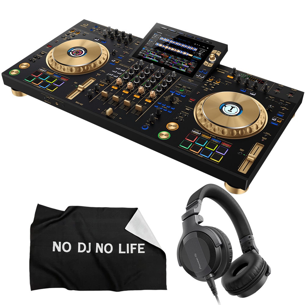 《7月中旬発売》 AlphaTheta オールインワンDJシステム XDJ-AZ-N (ゴールド) + ヘッドホン HDJ-CUE1 + ダストカバー セット 【 XDJ-XZ 後継機種 】