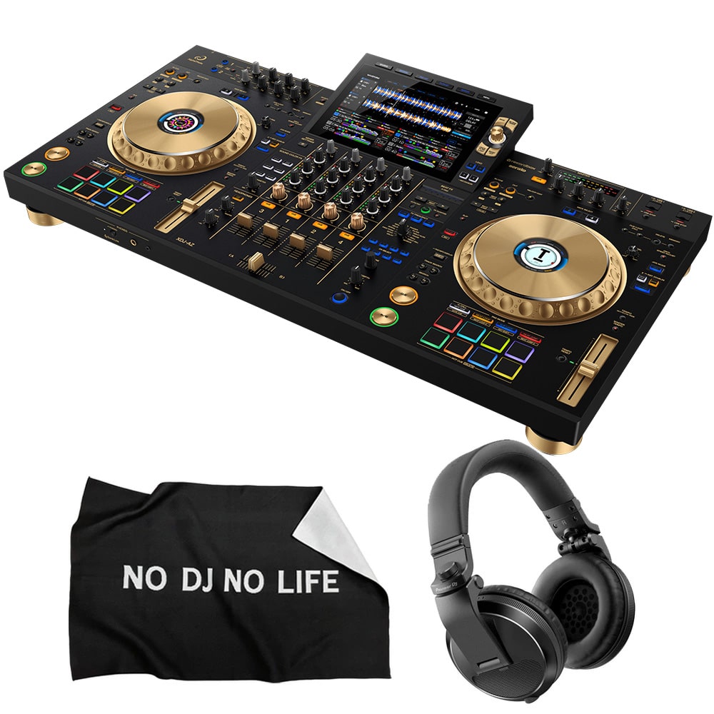 《7月中旬発売》 AlphaTheta オールインワンDJシステム XDJ-AZ-N (ゴールド) + ヘッドホン HDJ-X5-K + ダストカバー セット 【 XDJ-XZ 後継機種 】