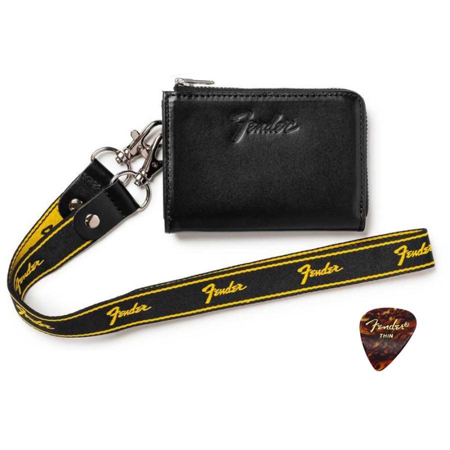 Fender フェンダー 950-700 (ブラック) コインケース 小銭入れ 財布 本革 国産レザー