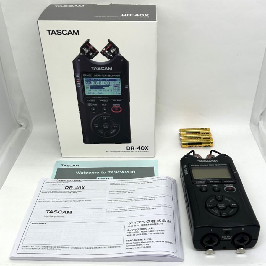 《アウトレット品》TASCAM タスカム DR-40X 4トラック デジタル オーディオ レコーダー / USB オーディオ インターフェース