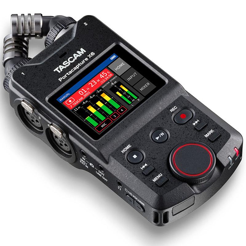 TASCAM タスカム Portacapture X6 カラータッチパネルとアプリランチャーシステムにより簡単に素早い収録で確実な録音をサポート