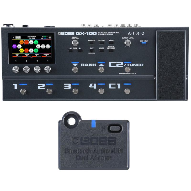 BOSS GX-100 Guitar Effects Processor + Bluetooth Audio MIDI Dual Adaptor [BT-DUAL] セット