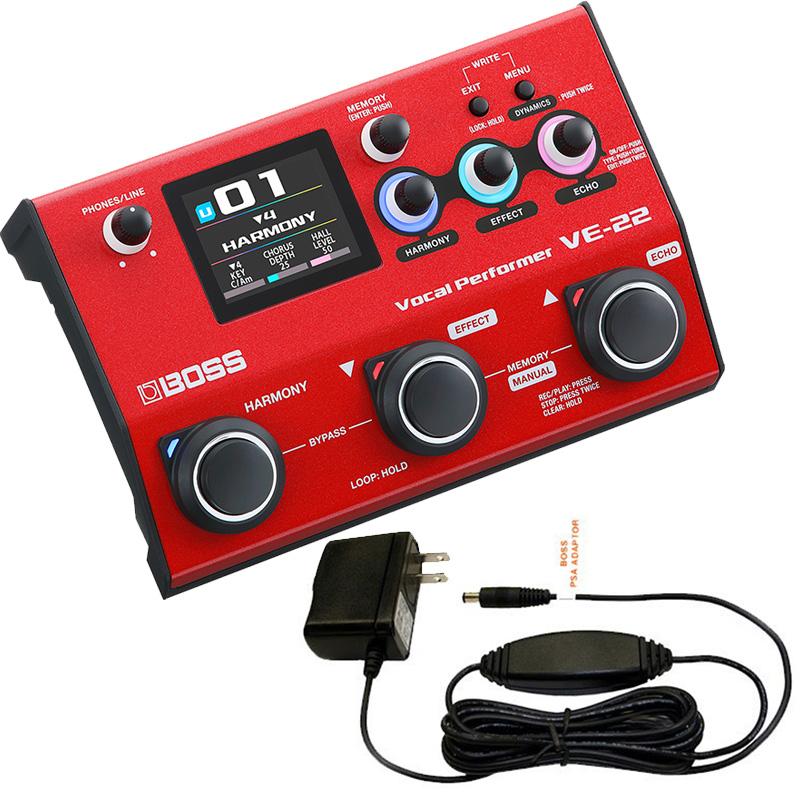 BOSS ボーカル エフェクター VE-22 Vocal Performer + 純正アダプター PSA-100S2 セット