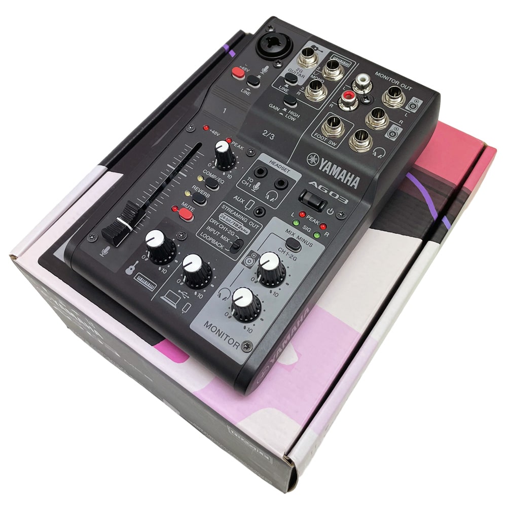 《アウトレット品 メーカー検品済み 一年保証》YAMAHA ライブストリーミングミキサー AG03MK2 B ブラック