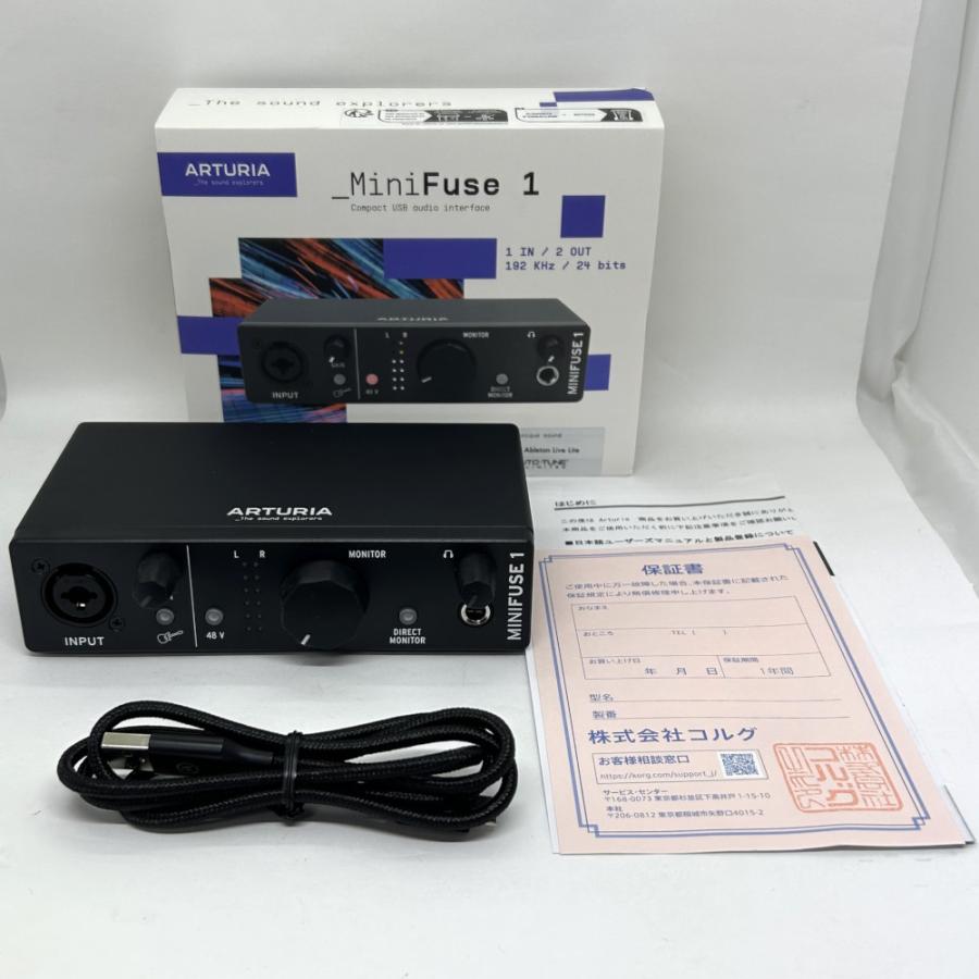 《アウトレット品》Arturia アートリア オーディオインターフェイス MiniFuse1 ブラック 1in2out