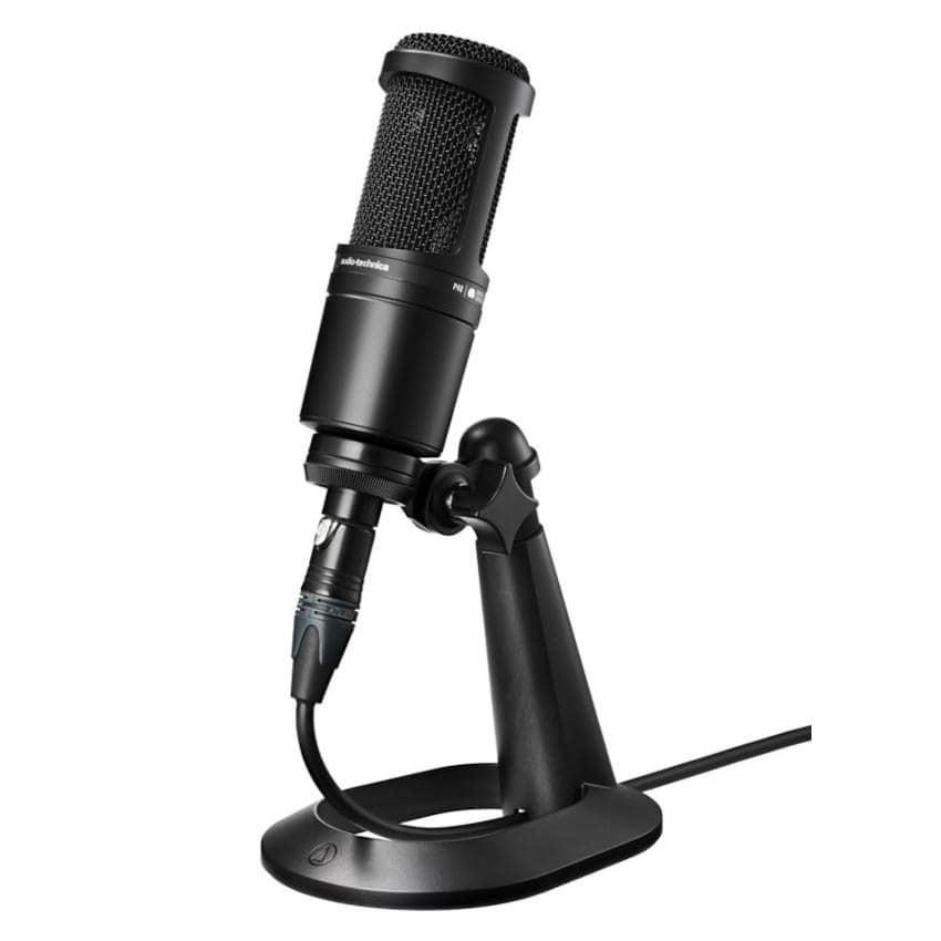 audio-technica オーディオテクニカ コンデンサーマイク AT2020 + AT8703 卓上マイクスタンド + 3m マイクケーブル