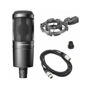 audio-technica オーディオテクニカ AT2020 コンデンサーマイク + AT8458a ショックマウント ホルダー + XLRケーブル(3m)