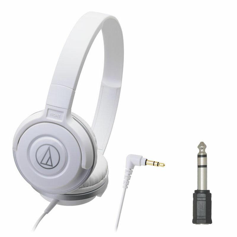 audio-technica オーディオテクニカ ATH-S100 WH 白 ヘッドホン + 1/4インチ変換プラグ