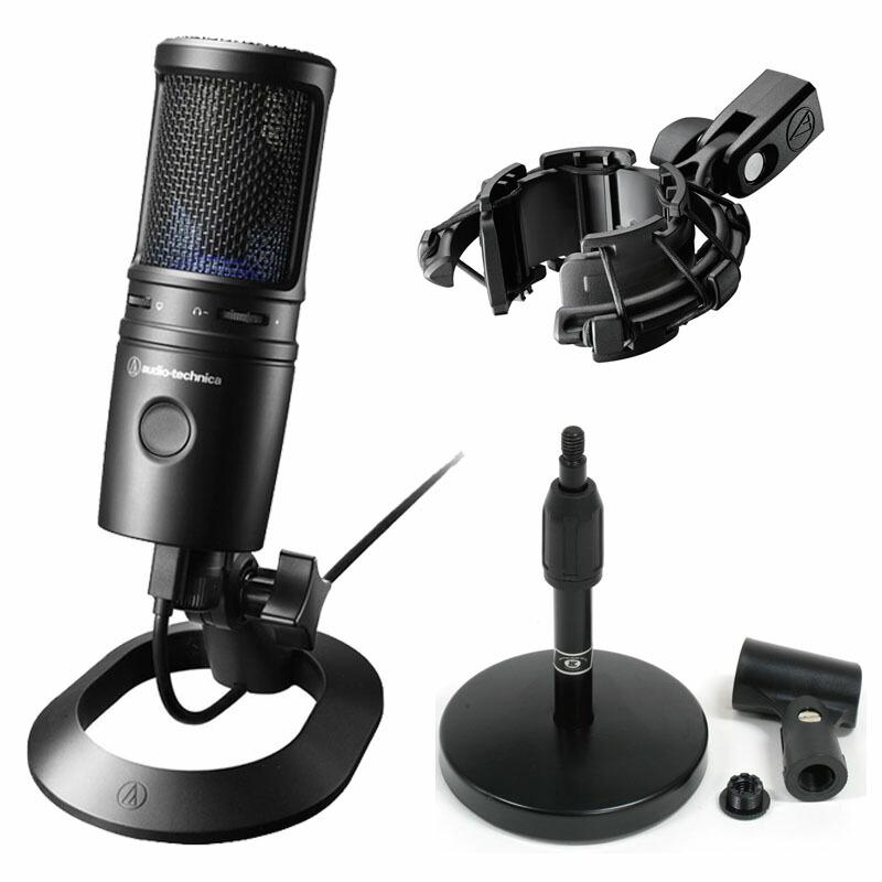 audio-technica オーディオテクニカ USB マイクロホン AT2020USB-X + AD11 卓上スタンド + AT8455 ショックマウント