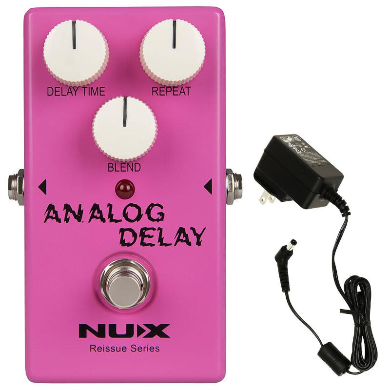 フェクター アナログディレイ エフェクト NUX Analog Delay 80年代の暖かみのあるアナログディレイエフェクト + ACD006A 純正ACアダプター