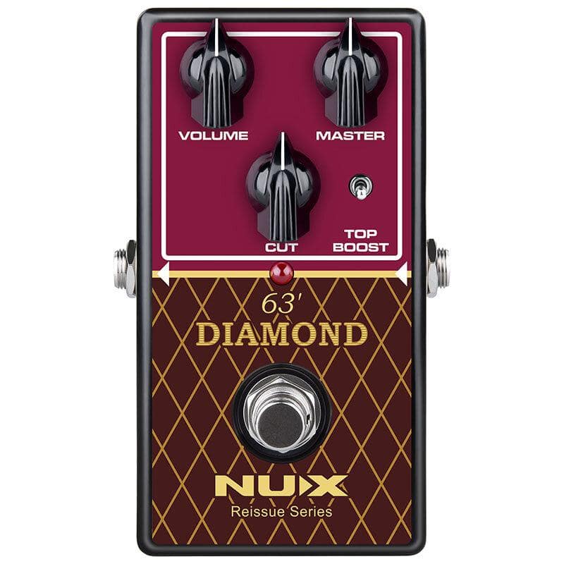 エフェクター ブースター NUX 63' Diamond VOX AC-30にインスパイアされたモデル