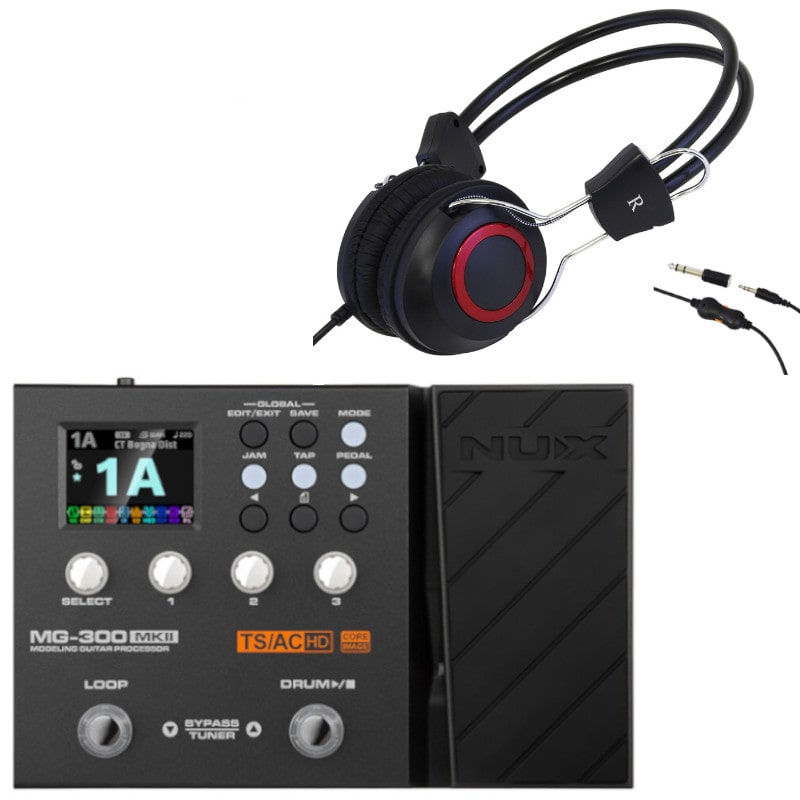 《創業200周年記念SET》 NUX MG-300MKII + AHP1000 ヘッドホン セット アンプモデラー FX モデリング ギター エフェクター