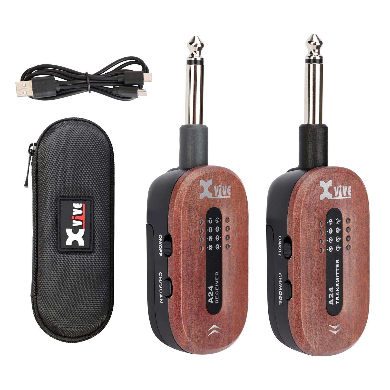 《2025.12.20新発売 》 Xvive XV-A24 #MH (マホガニー) エレキ ギター ワイヤレス