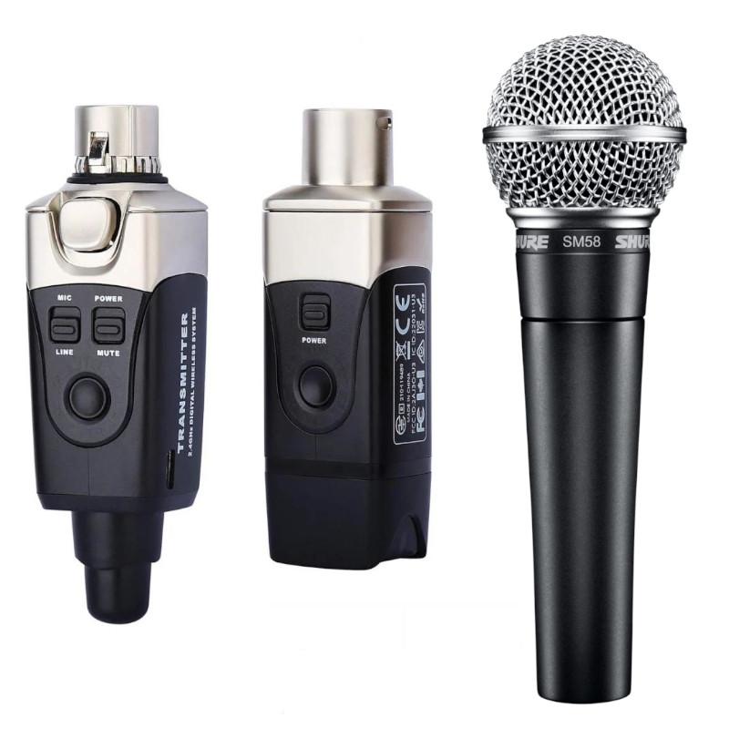 ワイヤレス システム Xvive XV-U3 デジタルワイヤレス・システム + SHURE SM58-LCE ダイナミックマイク