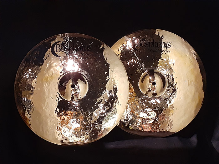 【特注品・カタログ外】Gold Raw 15" Over Hammered Hihats 1190g、1380g