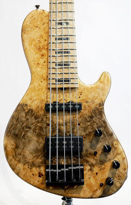 Single Cut 5st/24F Bass Mastergrade Buckeye Burl Top