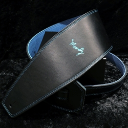 Leather 4.0 Inch Black-Sky Blue Standard Tail