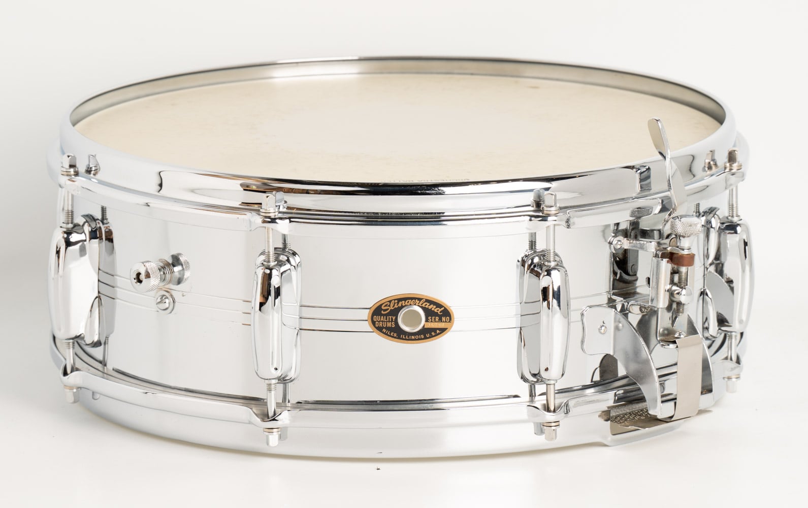 【VINTAGE】60's No.134 RadioKing Chrome Metal Brass14"×5"