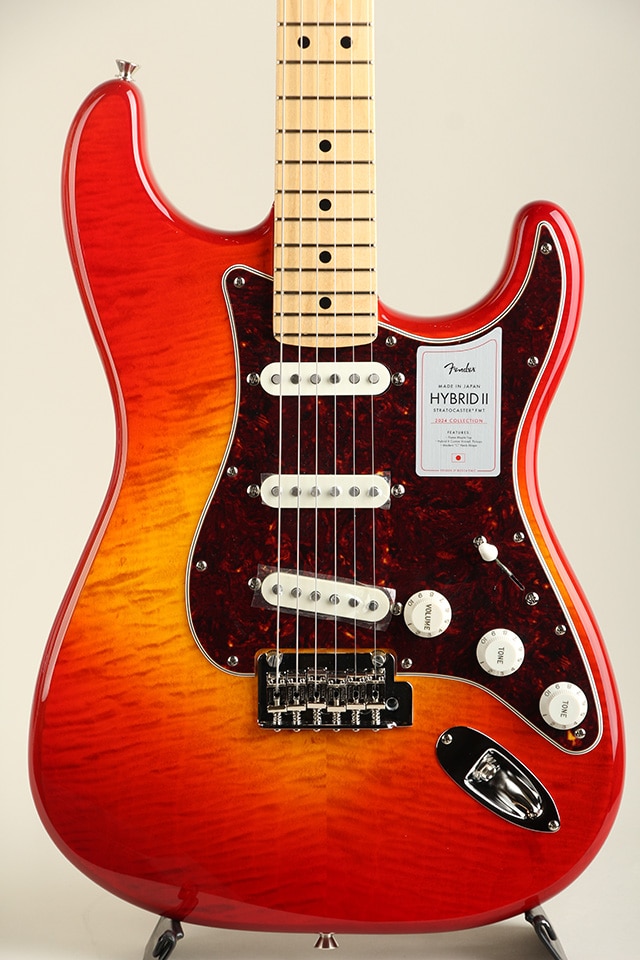 2024 Collection Hybrid II Stratocaster Maple Flame Sunset Orange Transparent 【S/N JD24030435】