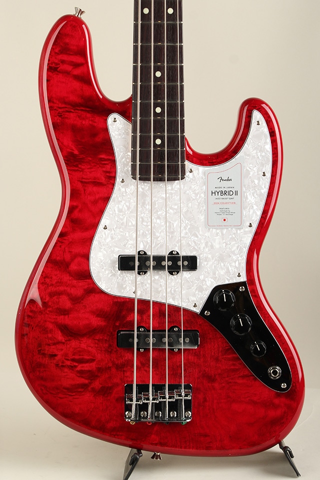 2024 Collection Made in Japan Hybrid II Jazz Bass RW Quilt Red Beryl